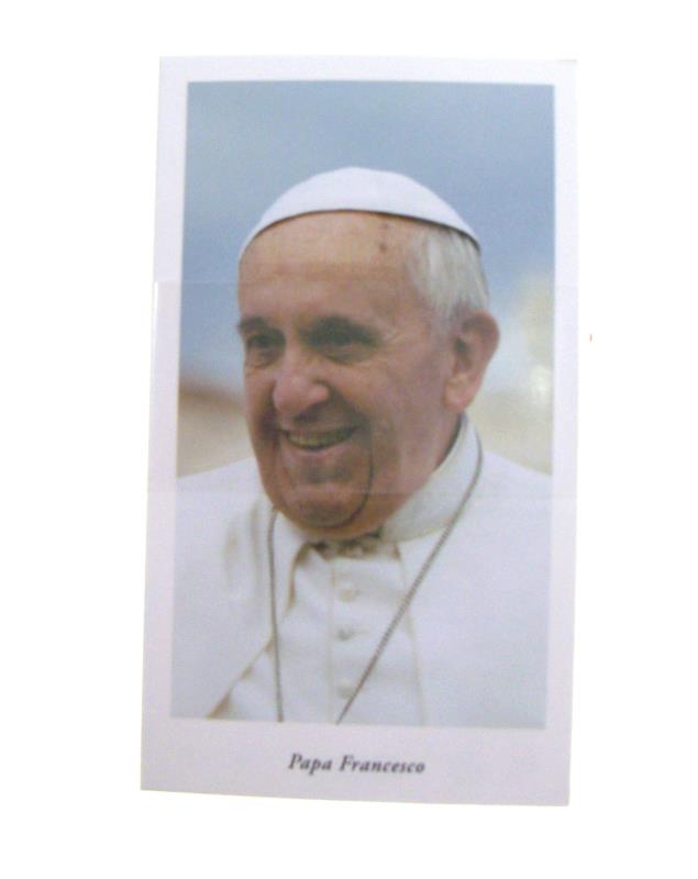 santini con preghiera confezione 100 pz papa francesco