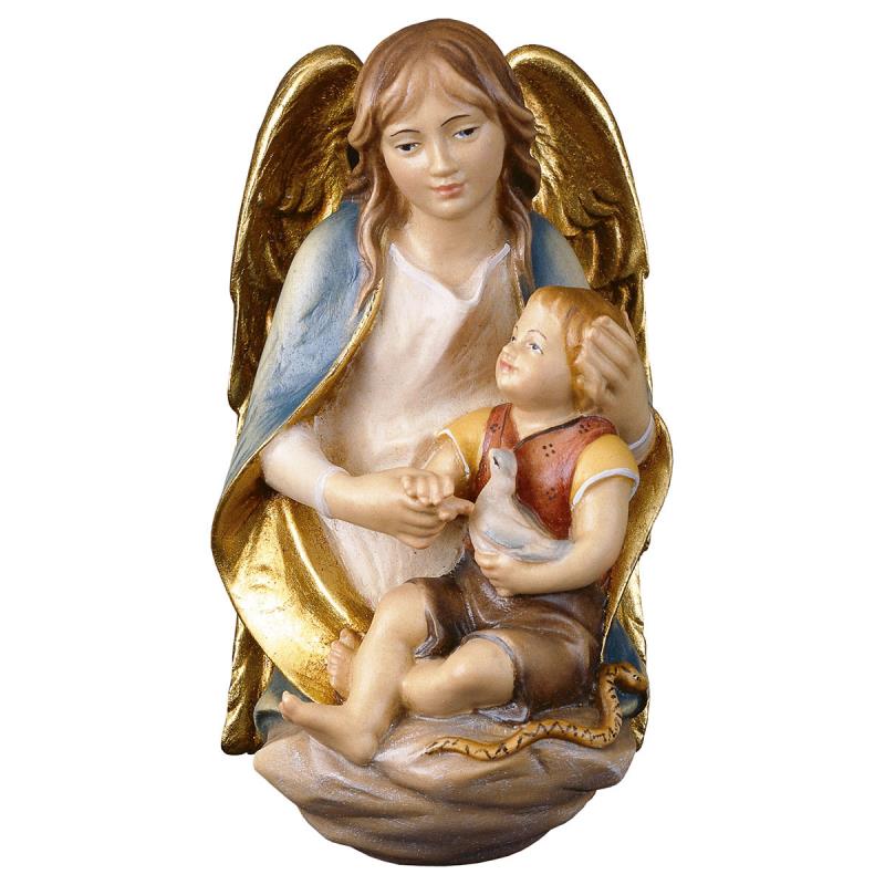 angelo protettore con bambino da appendere. 15 cm.