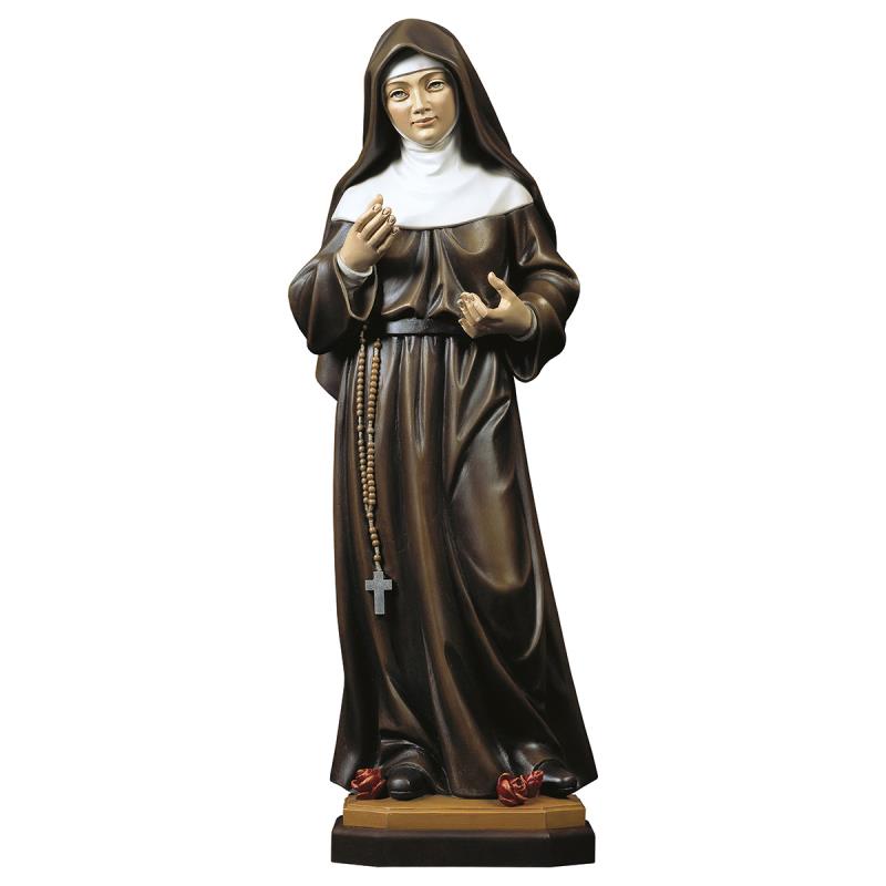monaca agostiniana. 180 cm.scolpito in legno di ti