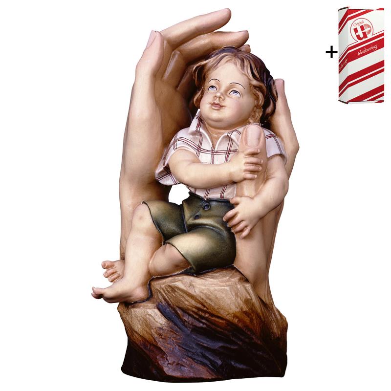 mani protettrici bambino + box regalo. 25 cm.scolp