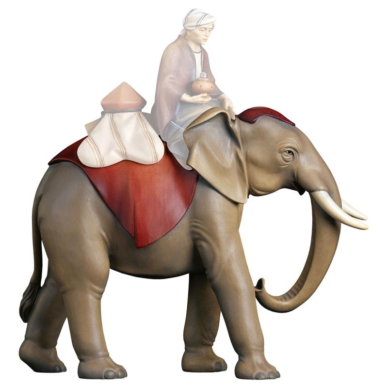 re elefante in piedi. 10 cm.scolpito in legno di a