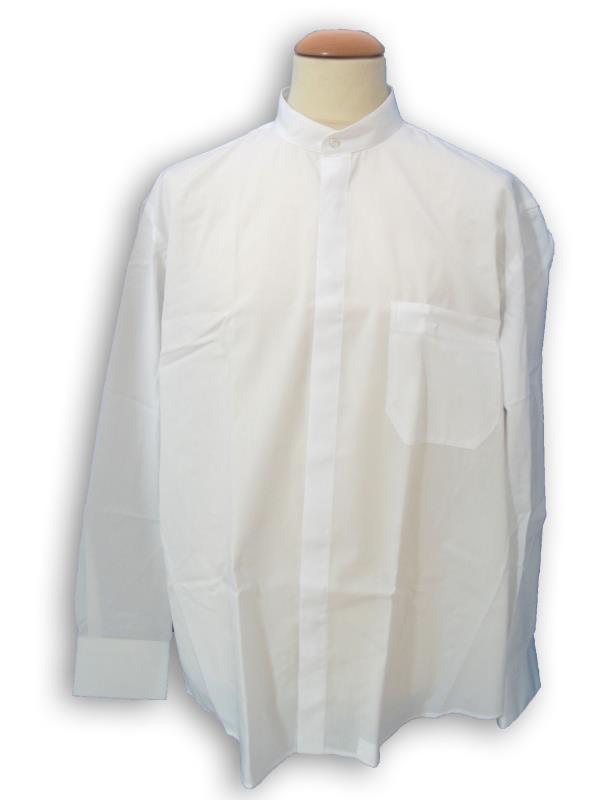camicia talare cotone manica lunga bianco