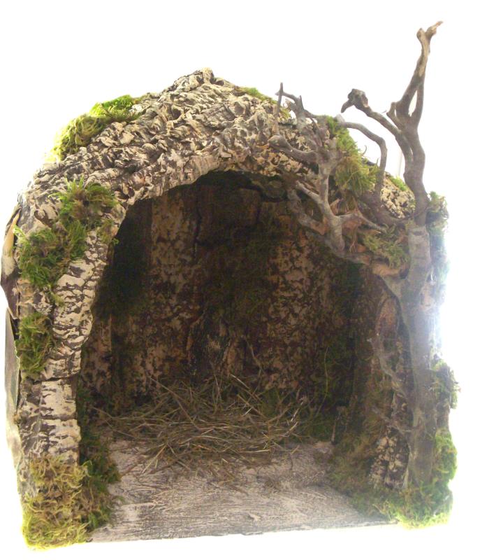 capanna napoletana a forma di grotta cm 24