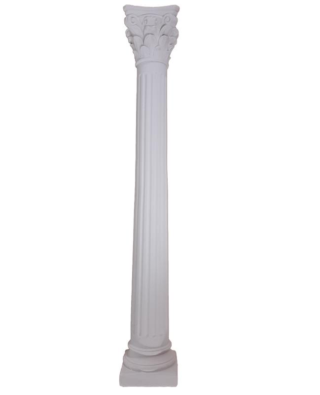 colonna rigata con capitello cm 18