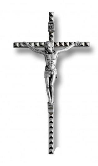 croce metallo argentata cm 11x6