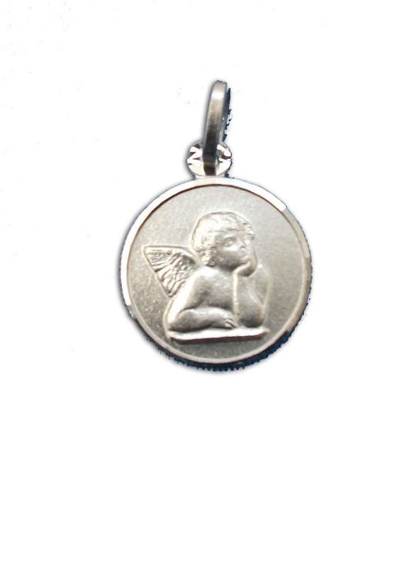 medaglia angelo in argento Ø 1,2