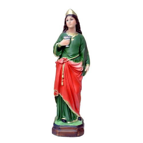 statua di santa lucia in resina altezza cm 30