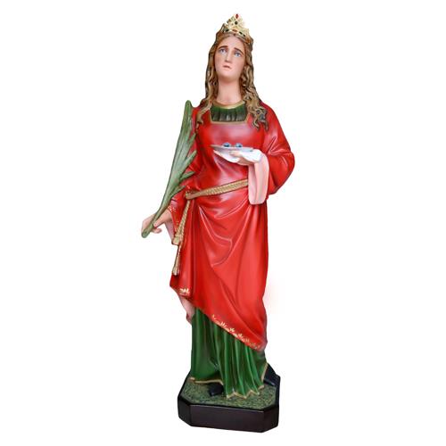 statua di santa lucia in resina altezza cm 107