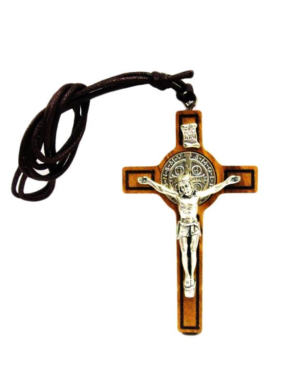 croce di san benedetto legno ulivo cm 6