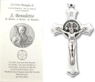 croce di san benedetto con libretto cm 8