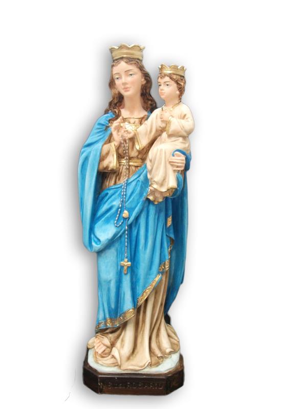 statua madonna del rosario cm 30 resina