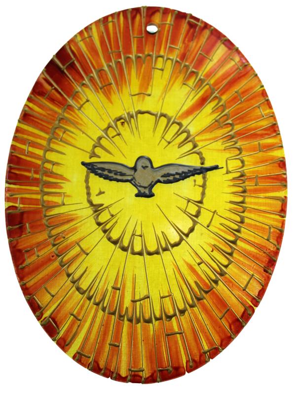 colomba spirito santo vetro cm 22