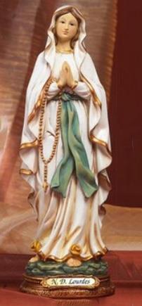 statua madonna lourdes cm 10,5 resina