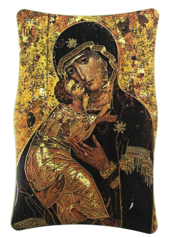 quadretto immagini religiose cm 10x6,5 madre di dio vladimir