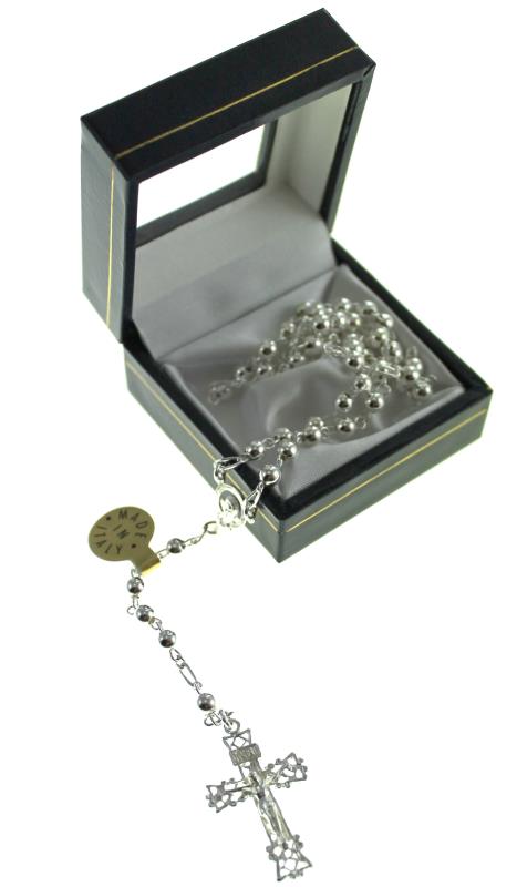 rosario in argento da 4 mm