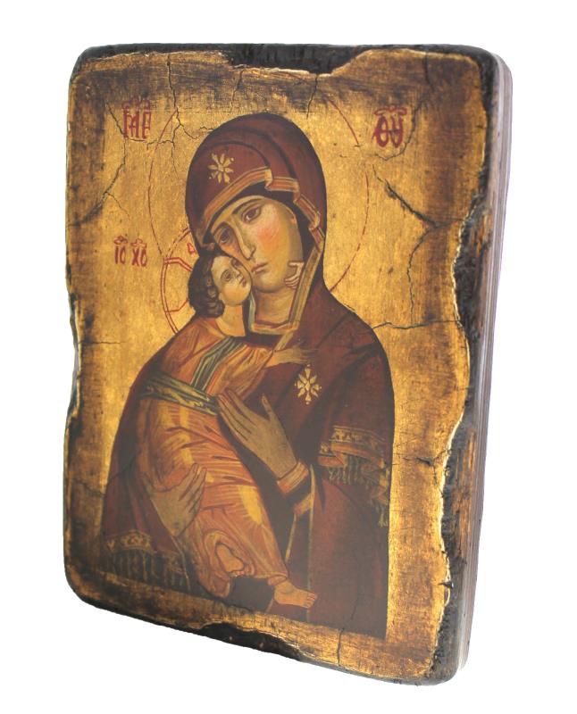icona dipinta madonna di vladimir 14x18