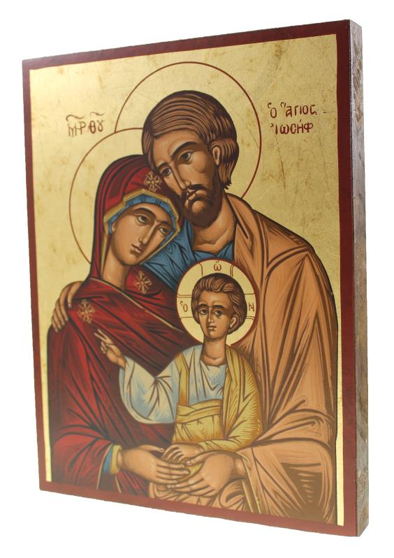 icona su tavola in serigrafia icona sacra famiglia