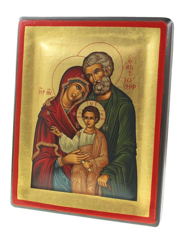 icona dipinta a mano e serigrafata icona sacra famiglia