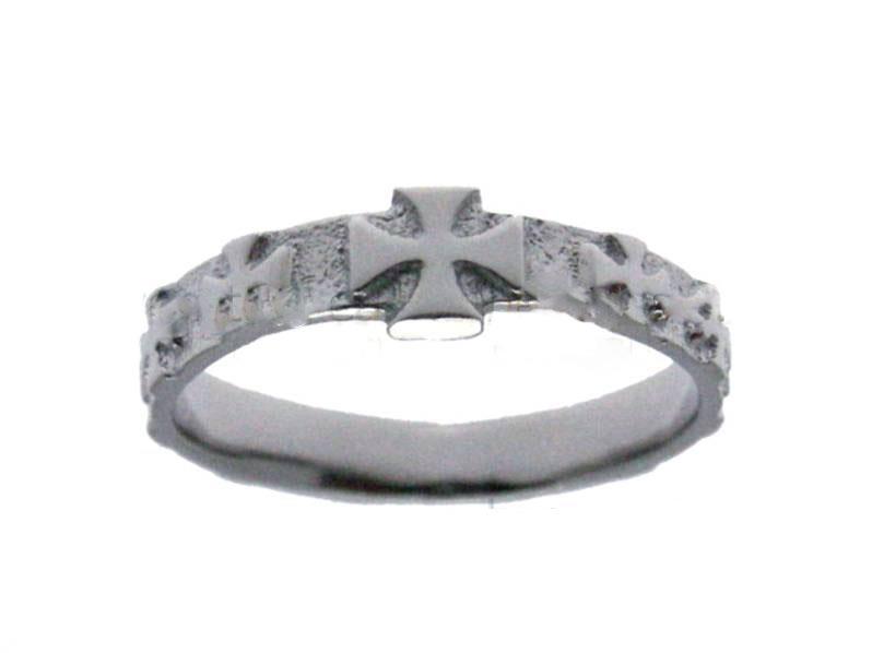 anello rosario in argento con croce argento