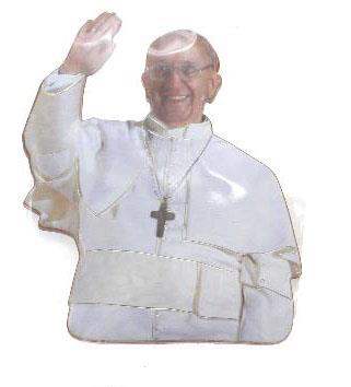 calamita con immagine sagomata papa francesco