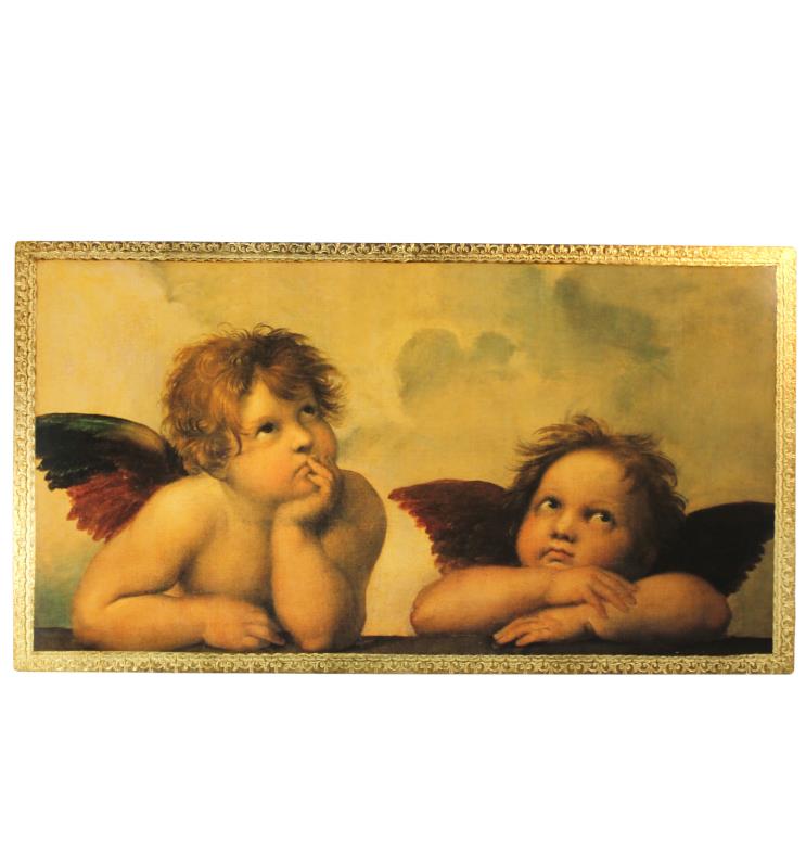 quadro angeli cherubini raffaello cm 27x49