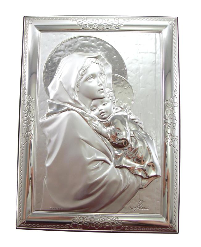 quadro in legno e argento madonna del ferruzzi