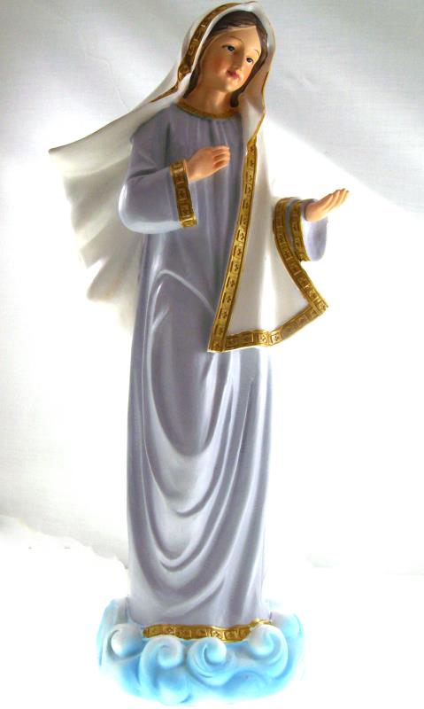 statua madonna di medjugorie cm 40