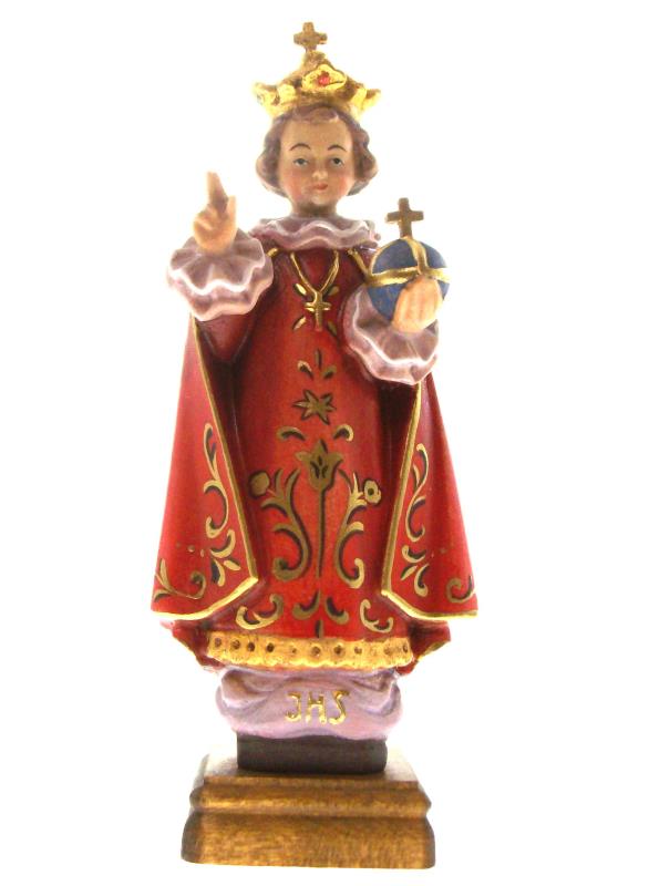 statua bambino di praga in legno cm 13