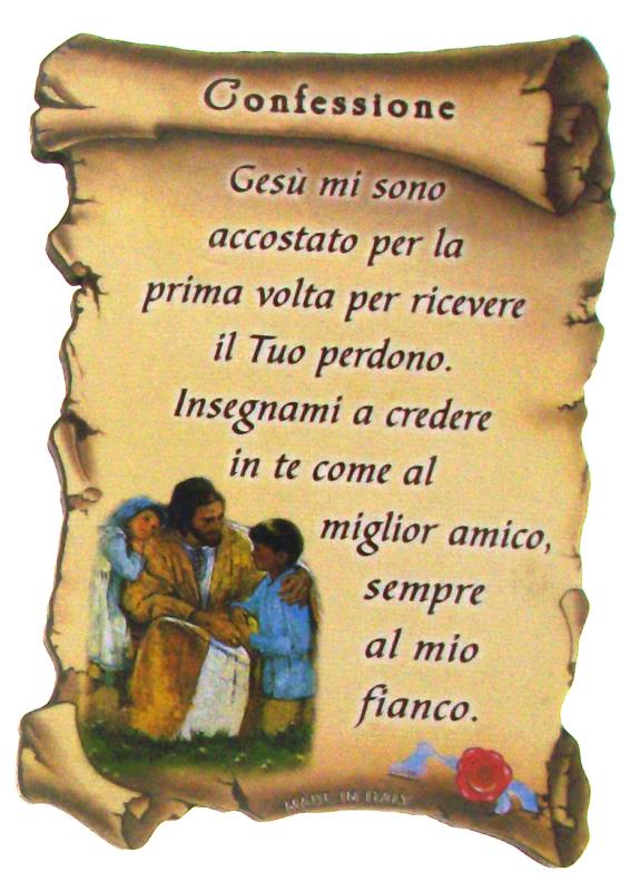 tavoletta 7x10 cm ricordo sacramenti prima confessione