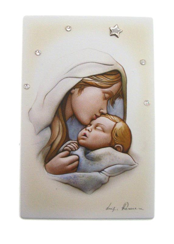 quadro madonna con bambino 10x15 cm