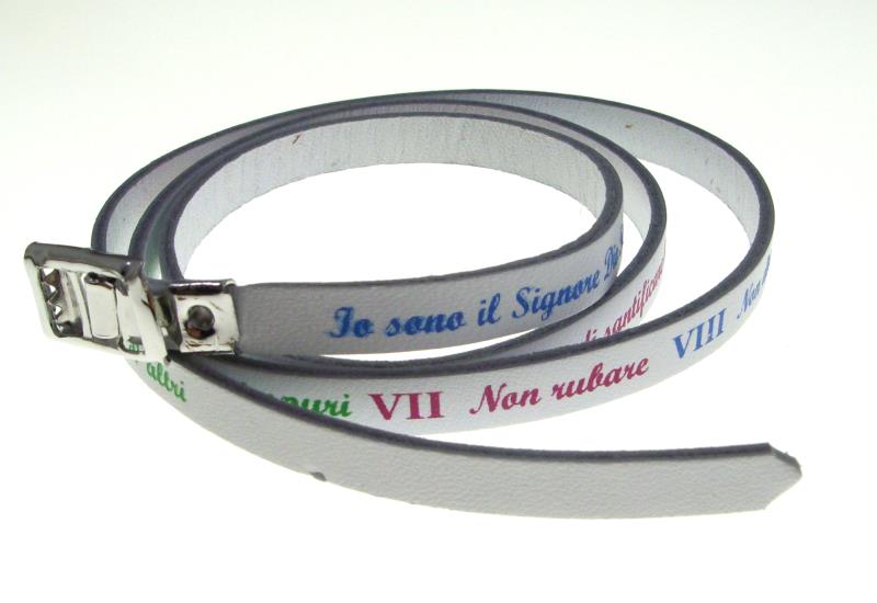 bracciale 10 comandamenti pelle 3 giri