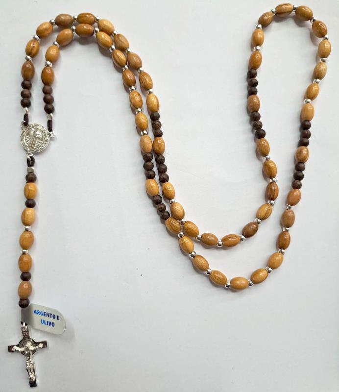 rosario san benedetto in argento e ulivo