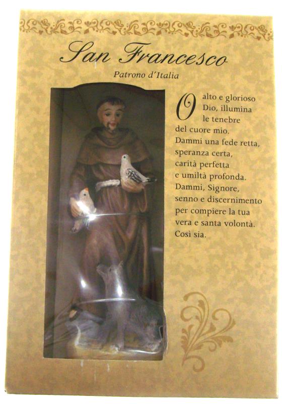 statua san francesco cm 12 confezione regalo
