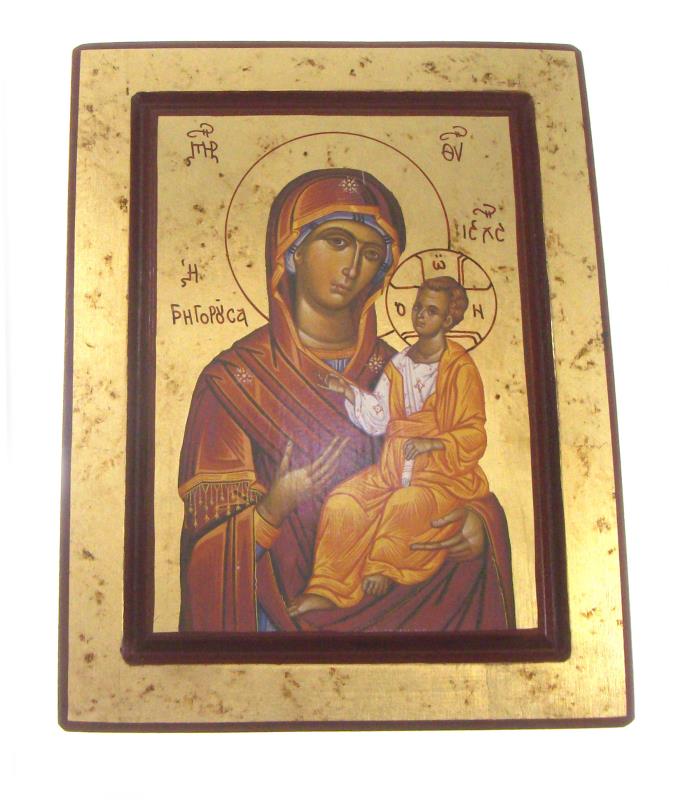 icona madonna con bambino 24x18 cm