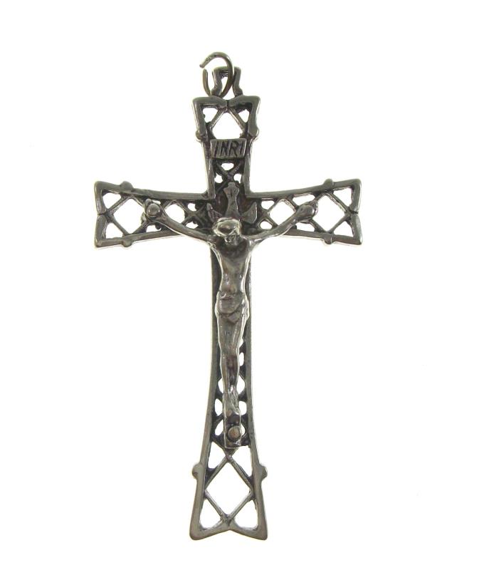 croce traforata in argento cm 5,5