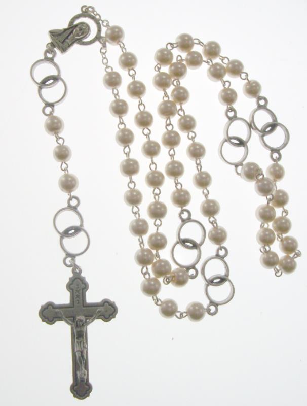 rosario degli sposi argentato