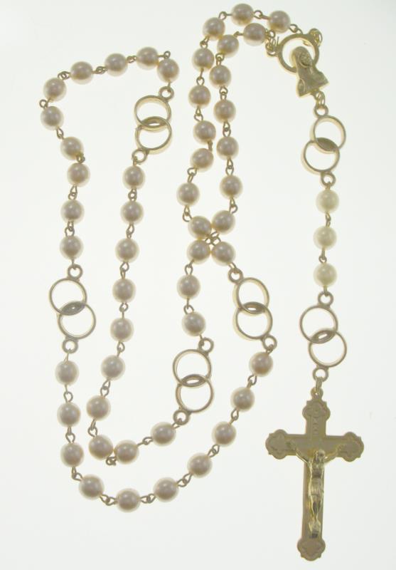 rosario degli sposi dorato