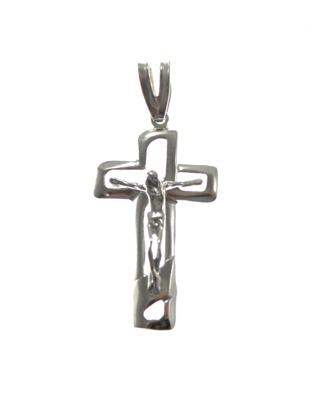 croce con corpo in argento cm 3