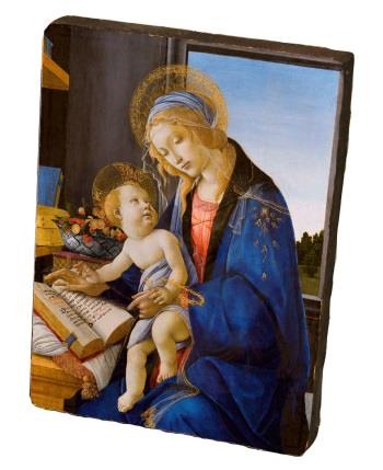 quadro madonna con bambino botticelli cm 15x20