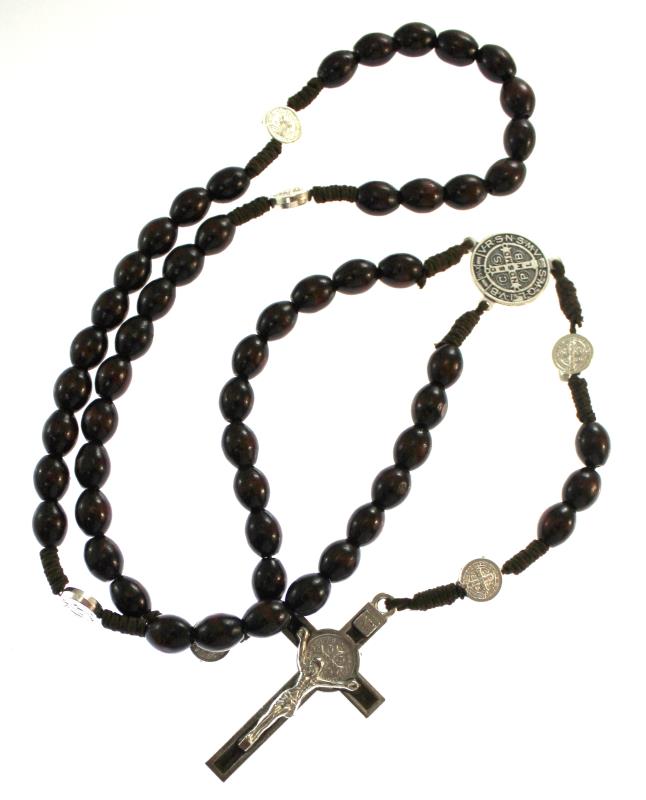 rosario san benedetto corda legno legno scuro