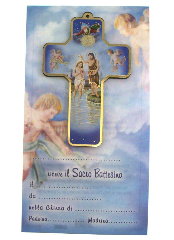 ricordo sacramenti croce + diploma battesimo