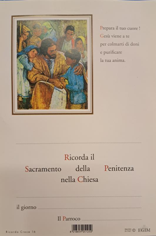 ricordo sacramenti croce + diploma penitenza