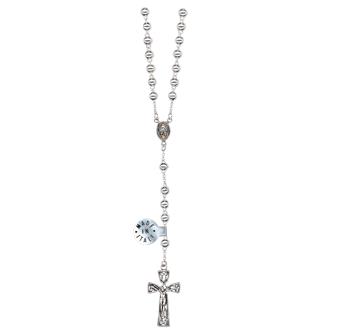 rosario in argento mm 5 con apertura