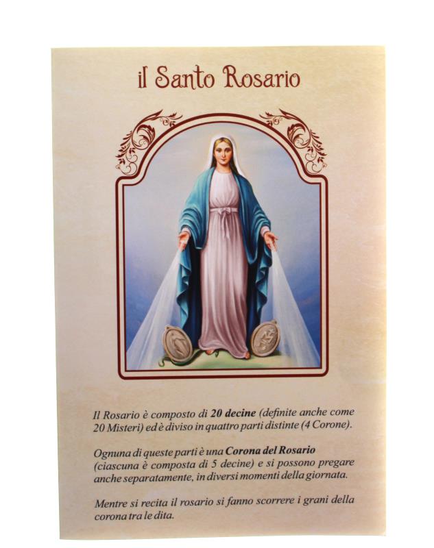 cartoncino pieghevole il santo rosario