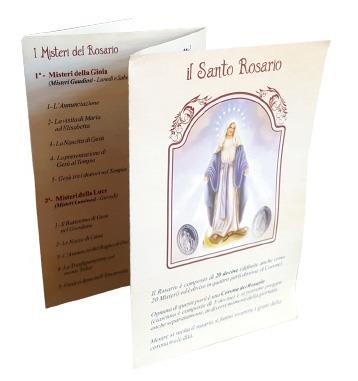 cartoncino pieghevole il santo rosario