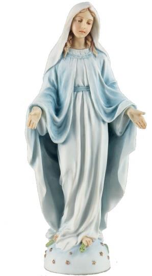 statua madonna miracolosa in resina altezza cm 20