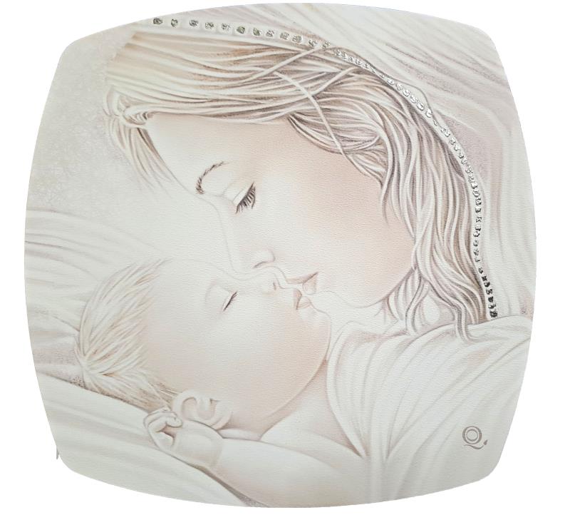 quadro maternita decorato cm 40x39