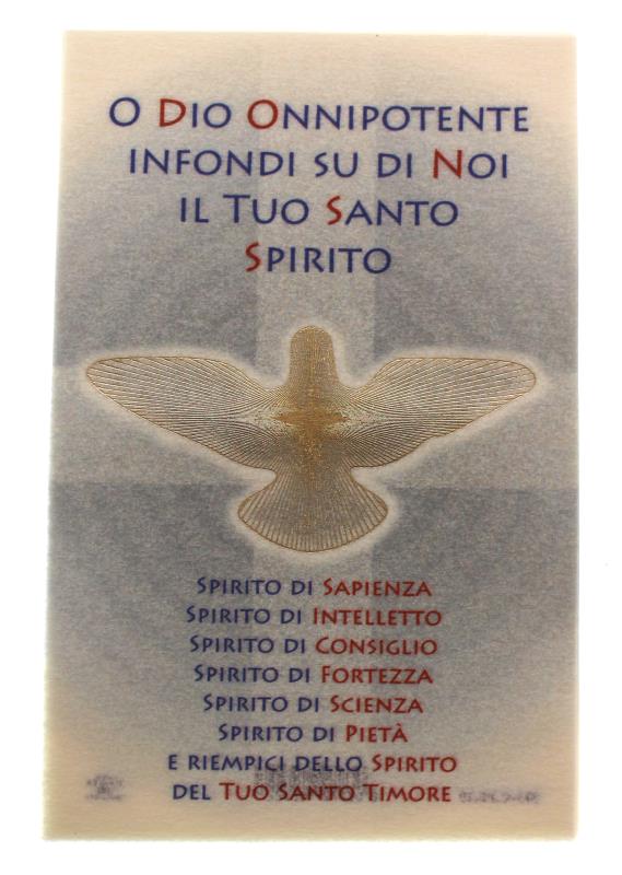 pergamena sette doni spirito santo cm 10x11