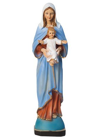 statua madonna con bambino cm 30