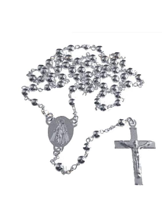 rosario in argento con chiusura